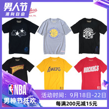 湖人勇士詹姆斯欧文哈登库里猛龙队总冠军 正品 NBA棉T恤MN复古短袖