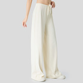 瑜伽女裤 显瘦垂感普拉提裤 柔软亲肤 中低腰跑步阔腿裤 宽松运动长裤