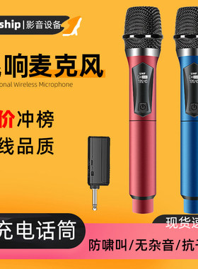 无线麦克风一拖二混响话筒