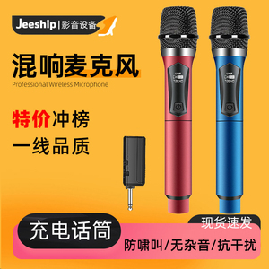 无线麦克风一拖二混响话筒