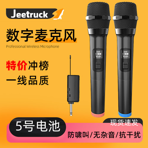 无线麦克风一拖二大音量防啸叫