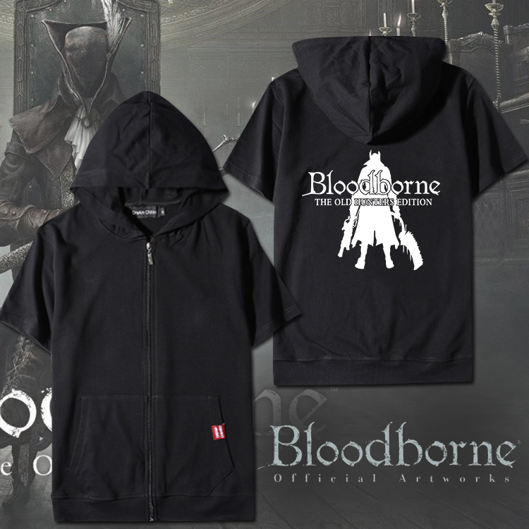 血源诅咒PS游戏黑暗恶魔之魂短袖T恤男女纯棉上衣服体恤宽松卫衣