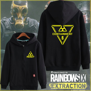 彩虹六号异种R6游戏周边衣服围攻fuze育碧干男拉链卫衣服宽松外套