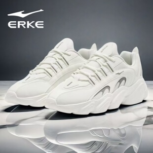 鸿星尔克男鞋2026春季新款透气软底回弹老爹鞋轻便防滑耐磨运动鞋