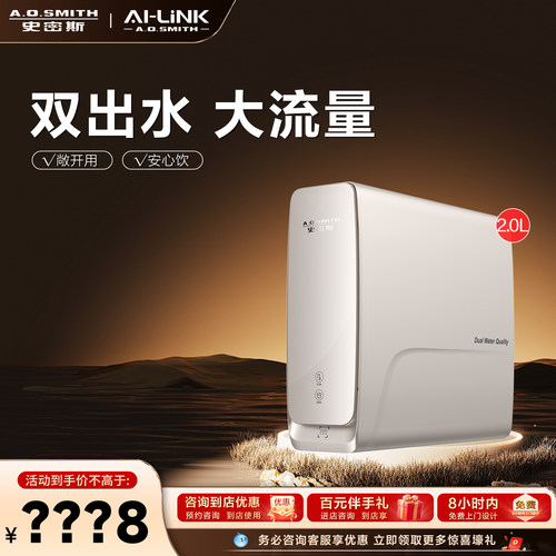 史密斯门店在售双出水净水机