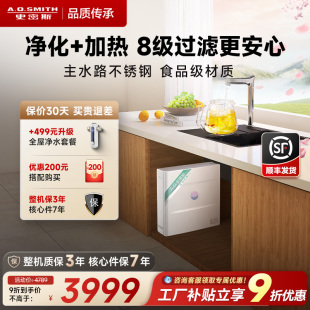 A.O.史密斯佳尼特家用加热一体厨下反渗透直饮净水器CDR1800F3