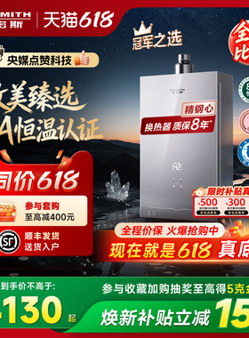 【新品小精钢EC5】AO史密斯燃气热水器防眩玻璃面板静音EJ5Wi/BJS