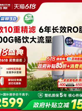 A.O.史密斯佳尼特大流量厨下直饮净水器蓝鲸CR2500AE1