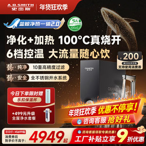 A.O.史密斯佳尼特加热一体家用厨下反渗透蓝鲸RO净水器CDR2000S2