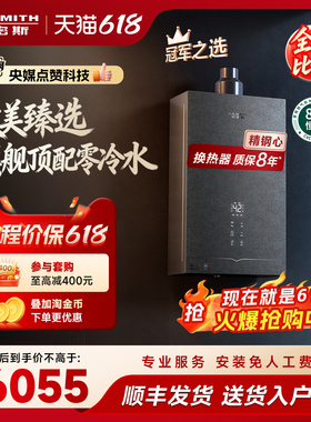 【新品小精钢EJ5Wi】AO史密斯零冷水燃气热水器防眩玻璃面板轻音