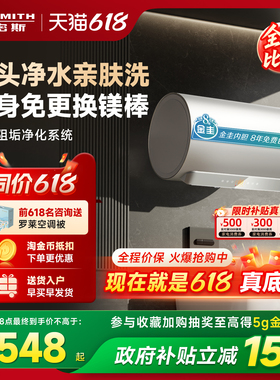 国补史密斯佳尼特电热水器60/80升JC3免换镁棒双棒免清洗浴室洗澡