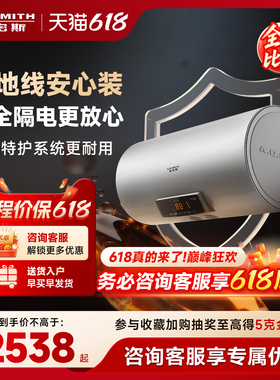 AO史密斯电热水器60L80升DX2金圭内胆无地线安全家用村镇入户
