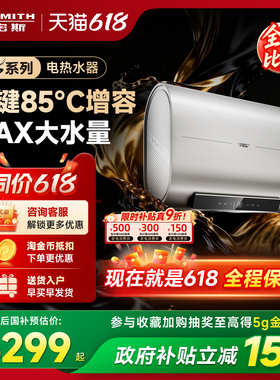 AO史密斯电热水器60/80升MS纤薄双胆智能超薄节能家用NHM新品速热