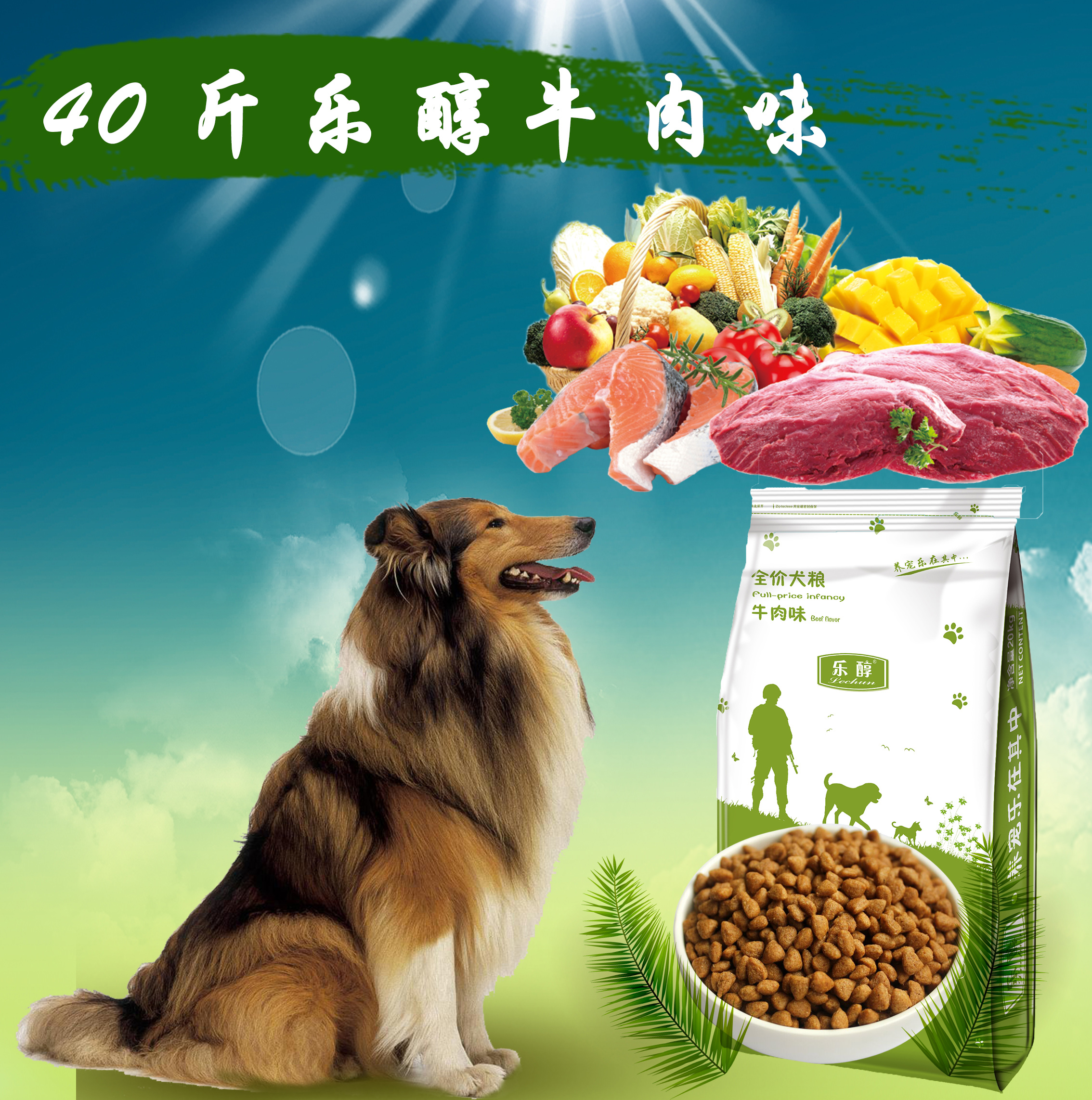 成犬狗粮牛肉味通用型幼犬