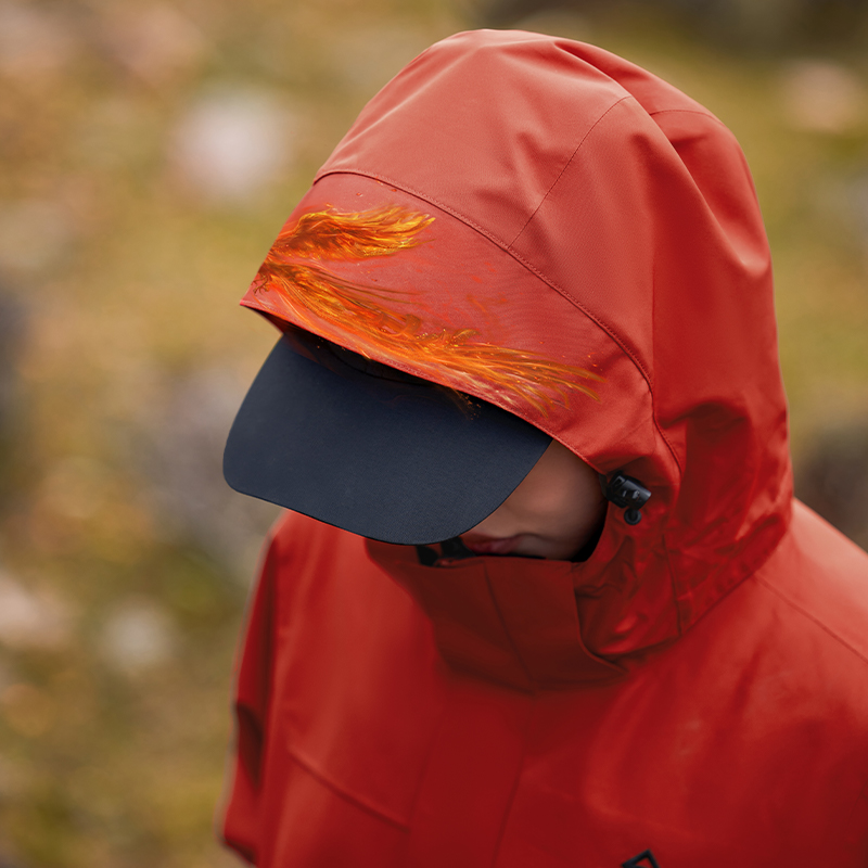 朱雀图腾羽绒冲锋衣拓路者男款户外登山服女款三合一防风防水外套