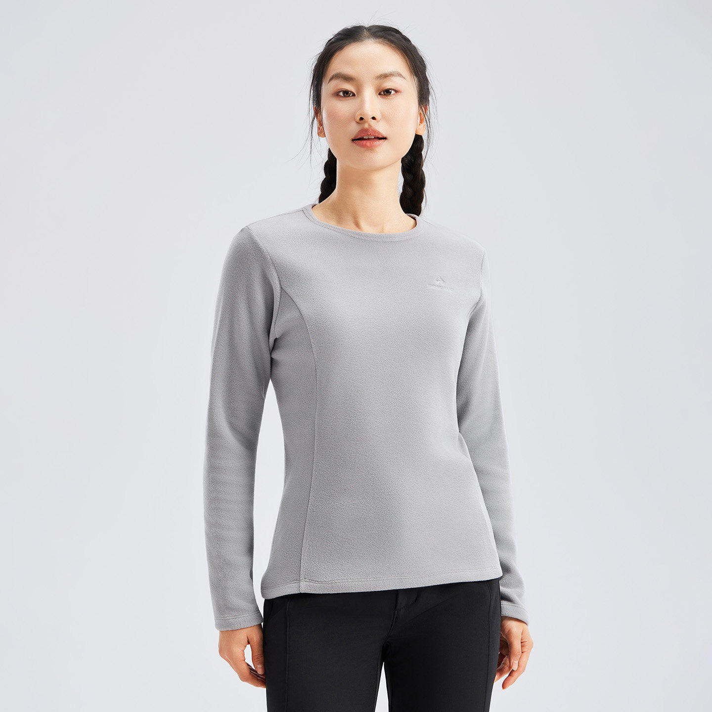 【Polartec Micro】拓路者抓绒衣圆领女士秋冬防风加绒保暖打底衫