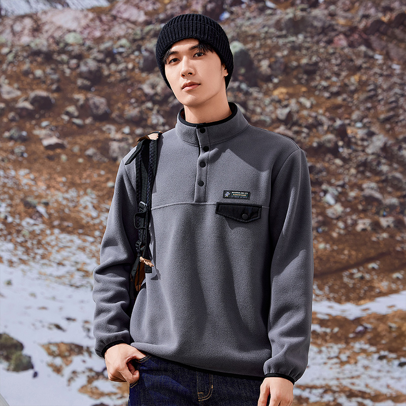 拓路者半开襟秋冬400g摇粒绒卫衣