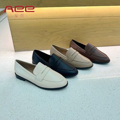 爱意女鞋牛皮春季新款时尚单鞋