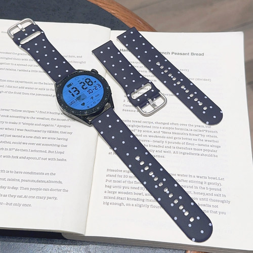 黑色波点运动硅胶表带小众