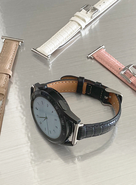 真皮鳄鱼纹小蛮腰GT4适用gt2华为GT3手表watch4pro表带荣耀Magic