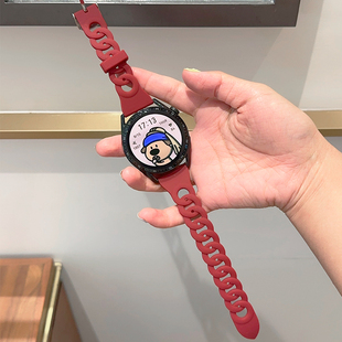 硅胶麻花小众GT4适用华为GT3手表watch4pro表带s9苹果iwatch荣耀2