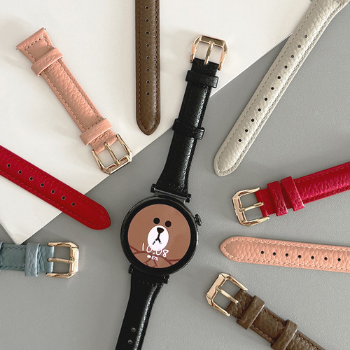 荔枝纹真皮小蛮腰新款表带