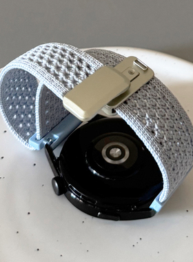 透气回环针织尼龙磁吸GT5适用华为GT3手表watch4pro表带苹果小米2