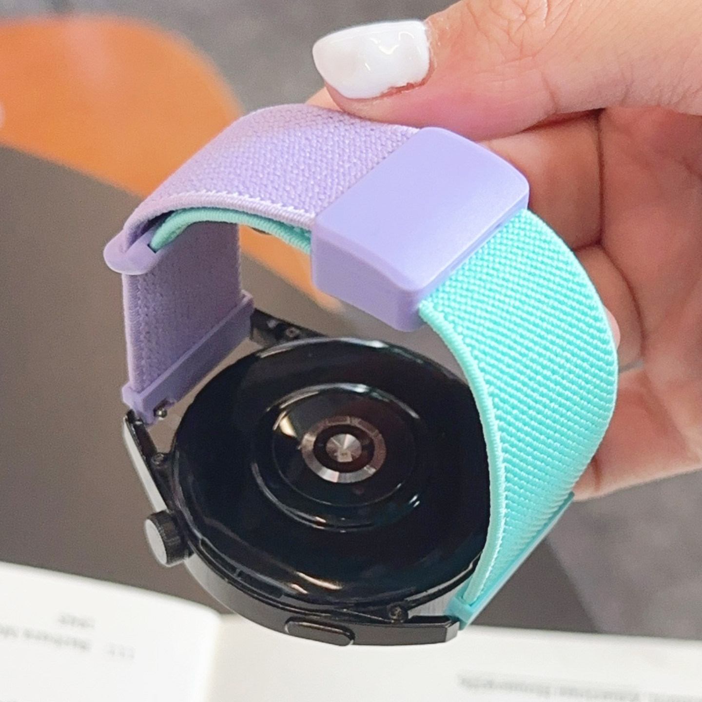 拼色尼龙磁吸扣GT5适用华为GT6手表watch4pro表带fit4苹果s11小米