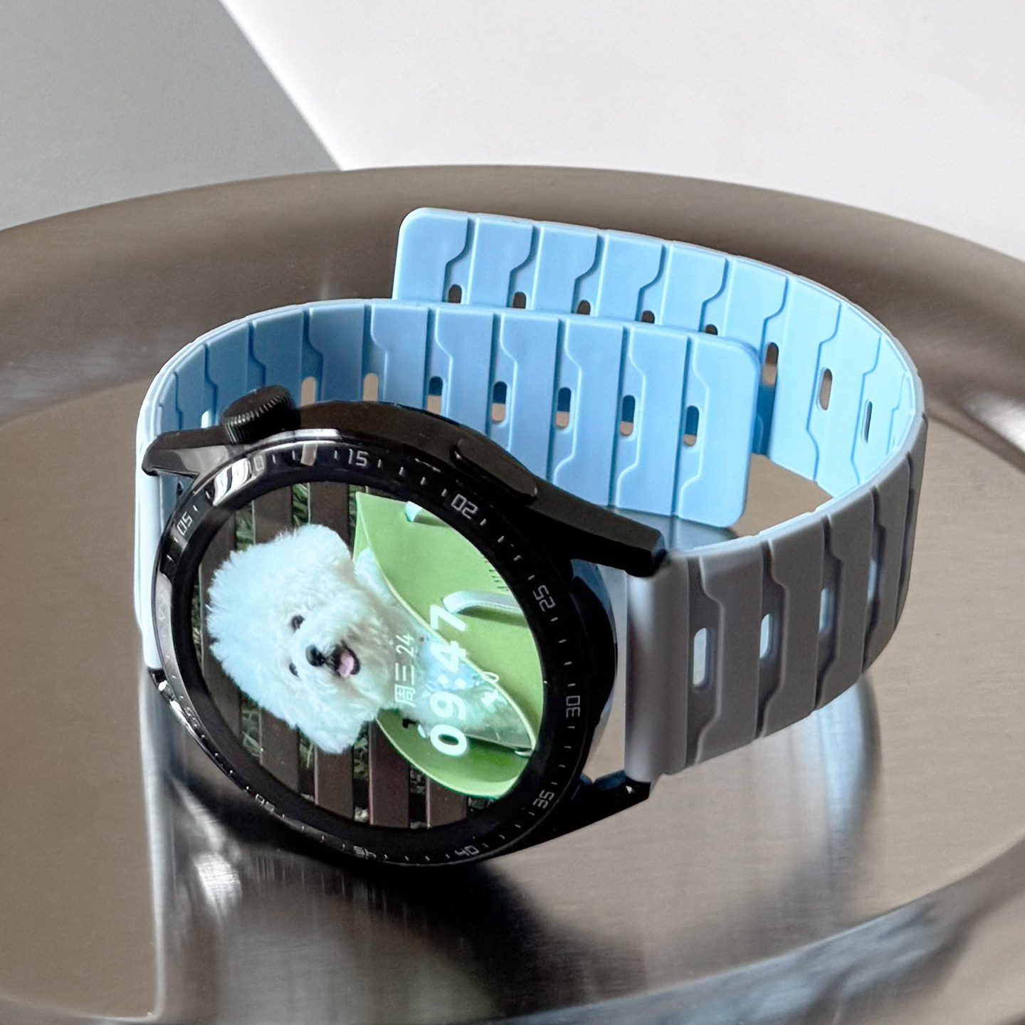 透气机甲硅胶磁吸GT5适用华为GT6手表watch4表带fit4苹果s11小米3