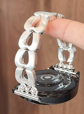 弹力一体镂空爱心GT6金属GT5适用华为GT3手表watch4pro表带苹果11