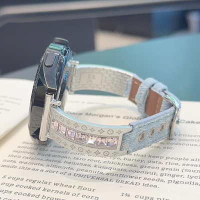 新款金属皮革牛仔表带