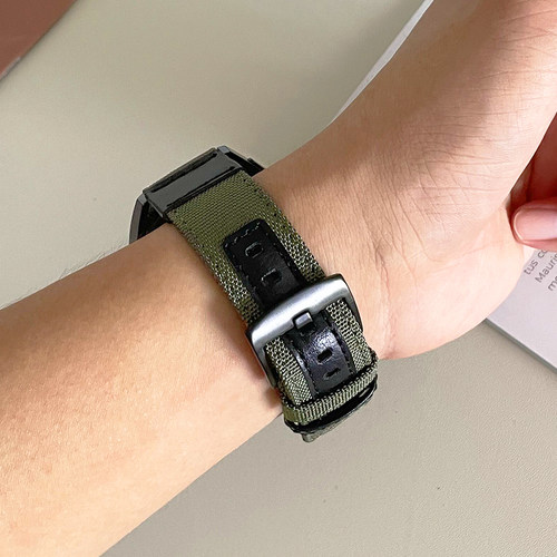 工装帆布尼龙皮革新款适用gt2华为GT3手表watch4pro表带小米10pro
