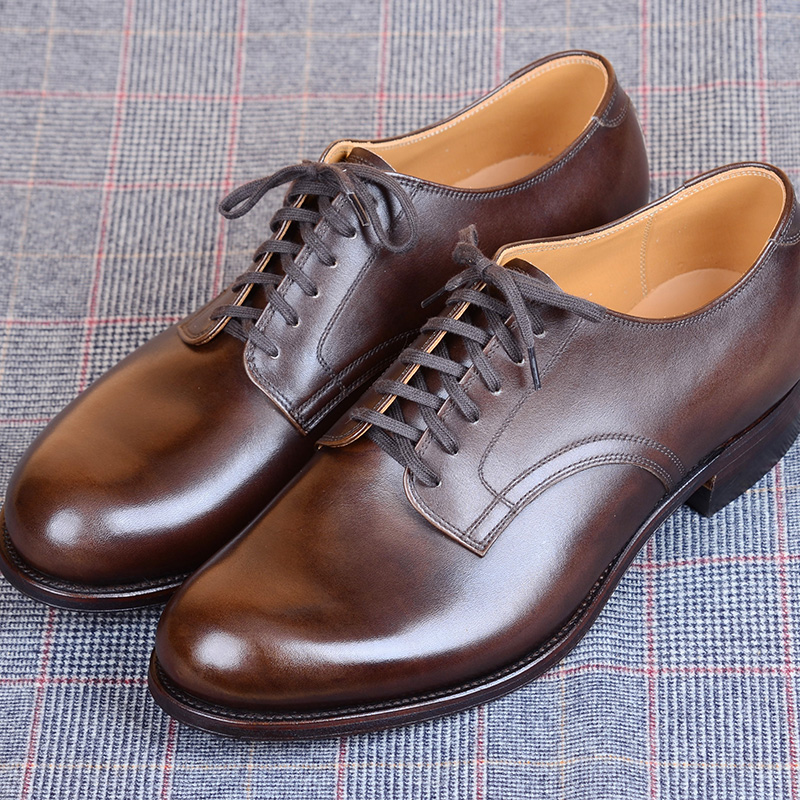 JIMJUN 德比工装鞋 手工定制 固特异皮底皮鞋 复古休闲工装男鞋