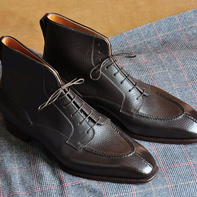 JIMJUN高帮短靴 皮靴 手工定制男士靴子boots