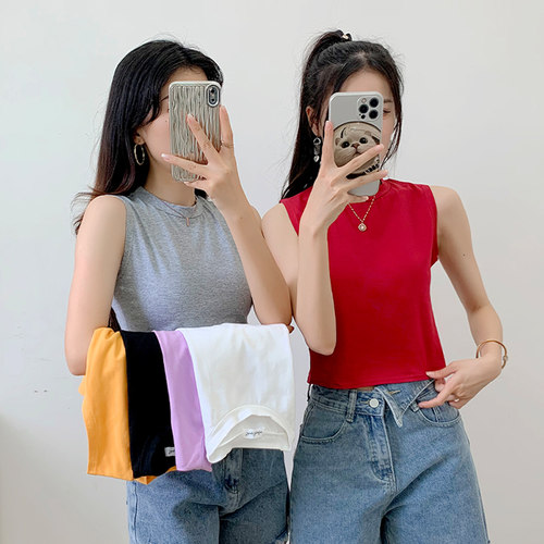 短款吊带纯棉韩版小背心