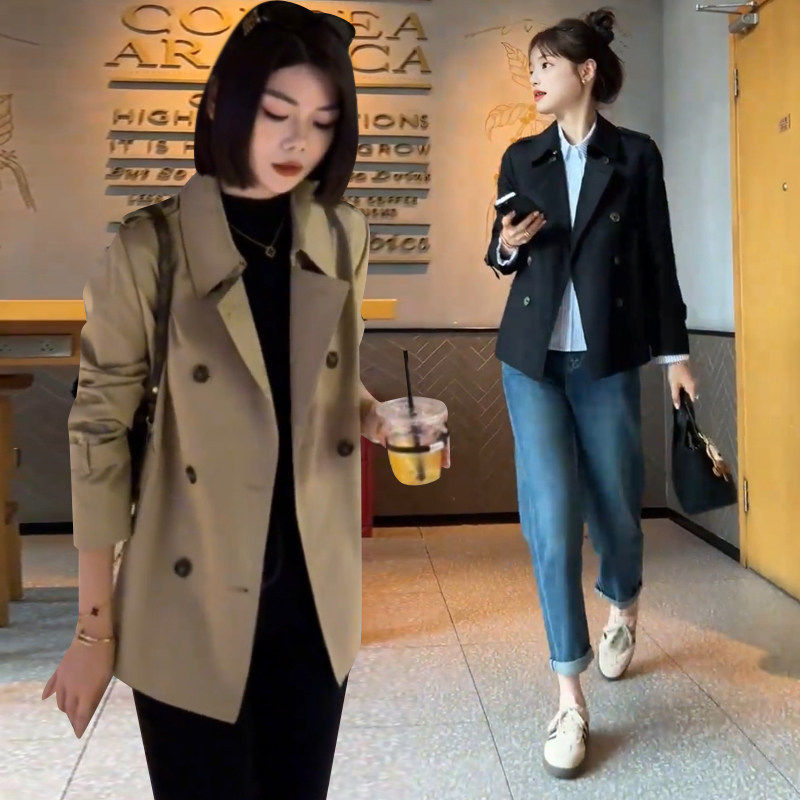 正品时尚高级感短款外套女2025秋装新款宽松显瘦超好看休闲风衣,女装/女士精品,短外套,淘宝优惠券,粉丝福利购,淘宝优惠卷