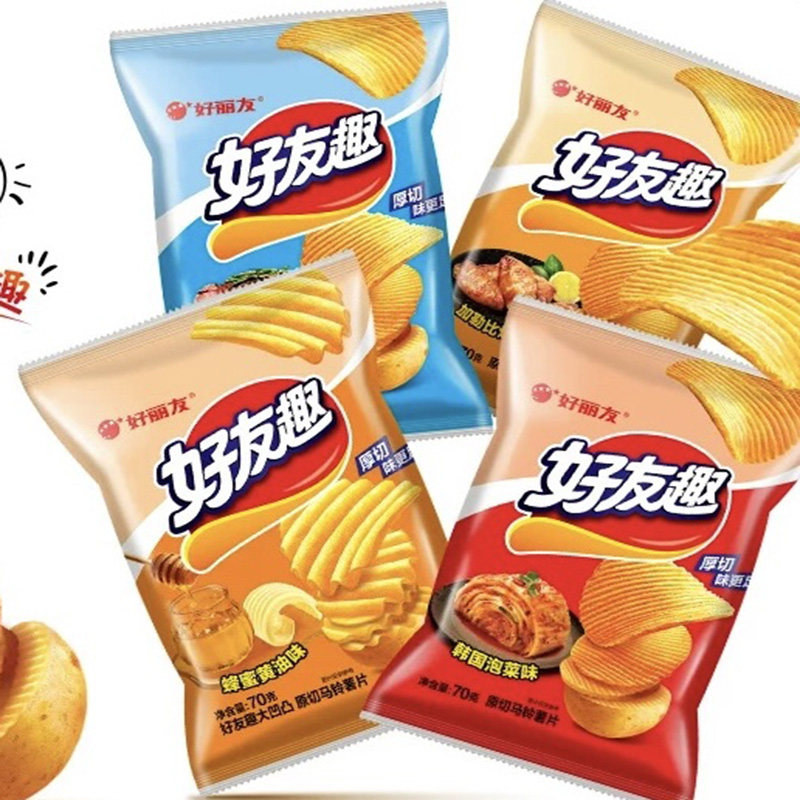 好丽友好友趣加勒比烤翅味薯片