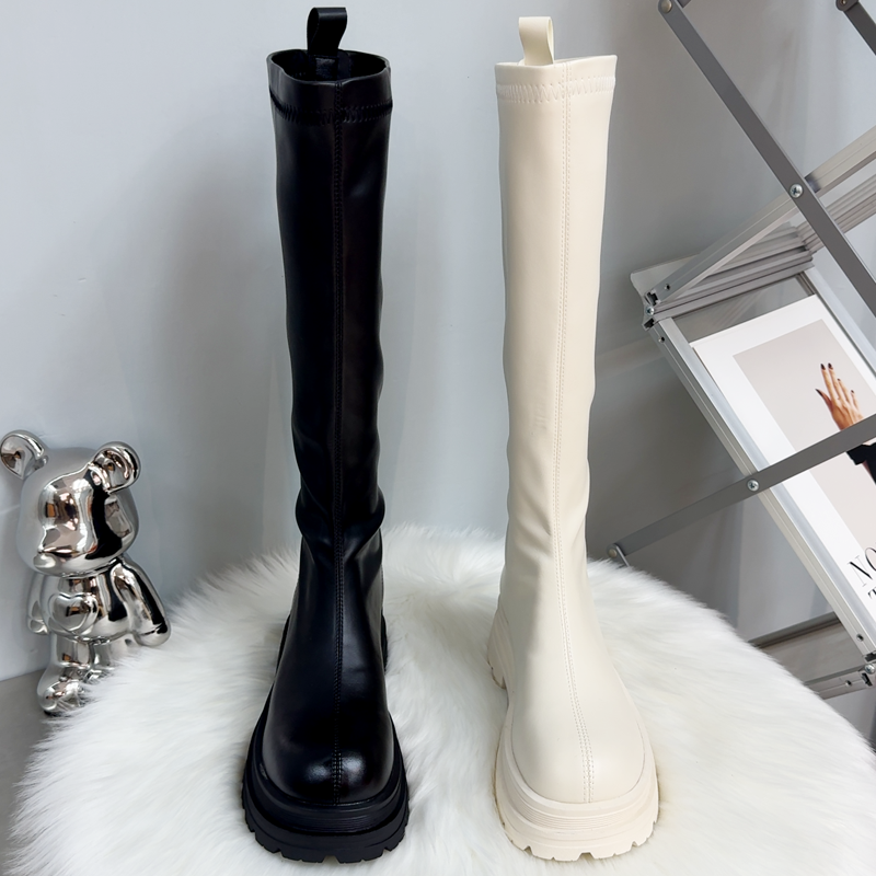 长靴女时装靴秋冬骑士厚底骑士靴