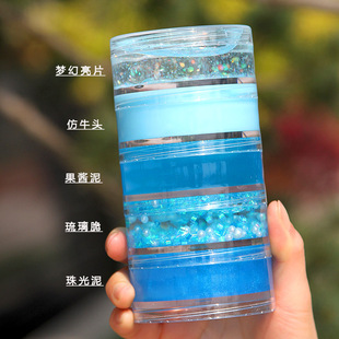 五连分装 水晶泥少女解压玩具 史莱姆套盒超仙气网红起泡胶手工正版