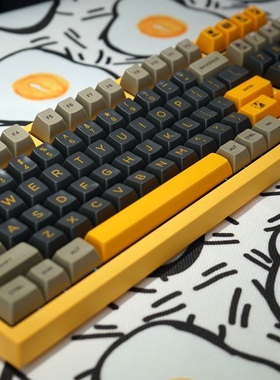 黄屏 绿屏 green screen机械键盘abs键帽sp球帽sa mac键盘104个性