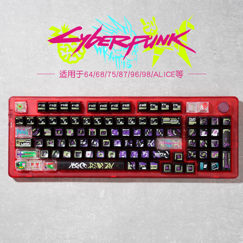 赛博朋克sa黑透创意球帽键帽