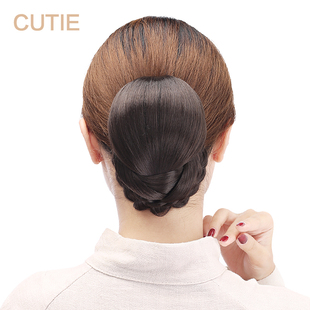 娇滴滴假发 时尚手工编织辫子盘发髻 古装花苞头 新娘造型假发包