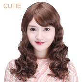 卷发假发套真女 刘海长款 梨花头手织顶心全假发套 时尚 娇滴滴假发