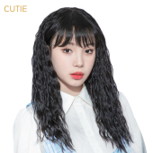 玉米须长发 烟花烫卷整顶假发套 娇滴滴假发 女可齐可斜刘海中长款