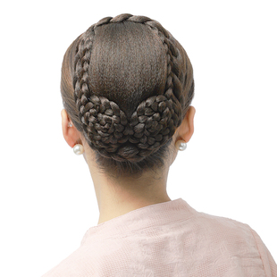 娇滴滴假发花苞头 复古典旗袍大号盘发丸子头 高仿真发髻舞台新娘