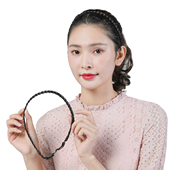 精致弹性头箍 时尚 娇滴滴假发饰品 女网红手工编织细麻花辫窄发带