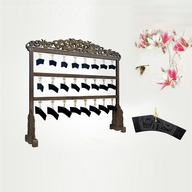 灵璧磬石 编磬 编钟 套装 打击乐器 古典音乐 收藏摆件 包邮