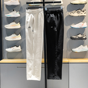 李宁反伍男子直筒卫裤2026春季新款针织透气宽松运动长裤AKLW019