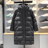 80%鸭绒保暖连帽过膝外套AYMV347 李宁羽绒服长款 男女2025新款 348