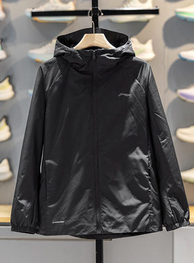 李宁运动风衣男2026新款健身加绒保暖防泼水开衫连帽外套AFDW079